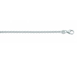 Kette ohne Anhänger ADELIA´S "Ankerkette Halskette 585 Weißgold ( 14K )" Gr. 38, silber, Halsketten, Damen, 38, Gold, Goldkette (52961232-38) silber