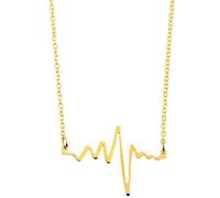 Kette ohne Anhänger ADELIA´S "Damen Halskette - Ankerkette Herz aus Edelstahl 43 cm", gold, Halsketten, Damen, 43cm, Edelstahl, Ein Geschenk, das Freude macht (71584903-0) gold