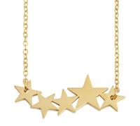 Kette ohne Anhänger ADELIA´S "Damen Halskette - Ankerkette Stern aus Edelstahl 43+5", gold, Halsketten, Damen, 48cm, Edelstahl, Eine schöne Geschenkidee für jeden Anlass (23911755-0) gold