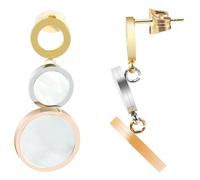 Kette ohne Anhänger ADELIA´S "Damen Halskette aus Edelstahl mit Perlmutt 43 cm", gold, Halsketten, Damen, 43cm, Edelstahl, Zum Verschenken - ideal zum Geburtstag (79540702-0) gold