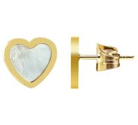 Kette ohne Anhänger ADELIA´S "Damen Halskette aus Edelstahl mit Perlmutt 43 cm", gold, Halsketten, Damen, 43cm, Edelstahl, Ideal als Geschenk für besondere Anlässe (36001849-0) gold