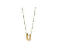 Kette ohne Anhänger ADELIA´S "Damen Halskette - Buchstabe N aus Edelstahl 45+5", gold, Halsketten, Damen, 50cm, Edelstahl, Ideal als Geschenk für besondere Anlässe (36663738-0) gold