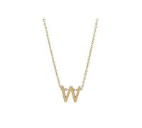 Kette ohne Anhänger ADELIA´S "Damen Halskette - Buchstabe N aus Edelstahl 45+5", gold, Halsketten, Damen, 50cm, Edelstahl, Zum Verschenken - ideal zum Geburtstag (35081514-0) gold