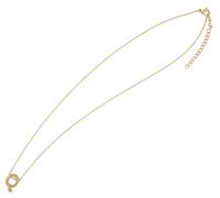 Kette ohne Anhänger ADELIA´S "Damen Halskette - Buchstabe N aus Edelstahl 45+5", gold, Halsketten, Herren, 50cm, Edelstahl, Ideal als Geschenk zum Jubiläum (32363057-0) gold