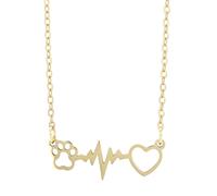 Kette ohne Anhänger ADELIA´S "Damen Halskette - Herz aus Edelstahl 43+5", gold, Halsketten, Damen, 48cm, Edelstahl, Ideal zum Verschenken - schlicht und stilvoll (13005255-0) gold