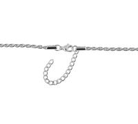 Kette ohne Anhänger ADELIA´S "Damen Halskette - Kordelkette aus Edelstahl 45+5", silber, Halsketten, Damen, 50cm, Edelstahl, Ein kleines Geschenk mit großer Wirkung (45227446-0) silber