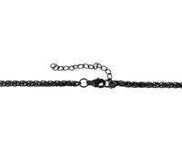 Kette ohne Anhänger ADELIA´S "Damen Halskette - Kordelkette aus Edelstahl 55 cm", schwarz, Halsketten, Damen, 55cm, Edelstahl, Ein kleines Geschenk mit großer Wirkung (48720761-0) schwarz