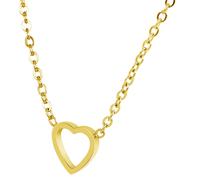 Kette ohne Anhänger ADELIA´S "Damen Halskette mit Anhänger - Herz aus Edelstahl", gold, Halsketten, Damen, 43cm, Edelstahl, Ein kleines Geschenk mit großer Wirkung (49799628-0) gold