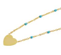 Kette ohne Anhänger ADELIA´S "Damen Halskette mit Anhänger - Herz aus Edelstahl", gold, Halsketten, Damen, 43cm, Edelstahl, Ein kleines Geschenk mit großer Wirkung (60516459-0) gold
