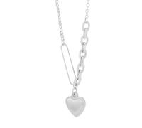 Kette ohne Anhänger ADELIA´S "Damen Halskette mit Anhänger - Herz aus Edelstahl", silber, Halsketten, Damen, 43cm, Edelstahl, Schöne Geschenkidee zum einen besonderen Tag (72277954-0) silber