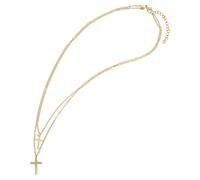 Kette ohne Anhänger ADELIA´S "Damen Halskette mit Anhänger - Kreuz aus Edelstahl", gold, Halsketten, Damen, 45cm, Edelstahl, Ideal zum Verschenken - schlicht und stilvoll (70414920-0) gold