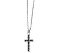 Kette ohne Anhänger ADELIA´S "Damen Halskette mit Anhänger - Kreuz aus Edelstahl", silber, Halsketten, Damen, 43cm, Edelstahl, Ideal zum Verschenken - schlicht und stilvoll (27460928-0) silber