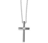 Kette ohne Anhänger ADELIA´S "Damen Halskette mit Anhänger - Kreuz aus Edelstahl", silber, Halsketten, Damen, 48cm, Edelstahl, Geschenkidee: zeitlos und vielseitig (51912323-0) silber