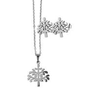 Kette ohne Anhänger ADELIA´S "Damen Halskette mit Anhänger - Lebensbaum aus Edelstahl", silber, Halsketten, Damen, 43cm, Edelstahl, Ein Geschenk, das Freude macht (13299854-0) silber