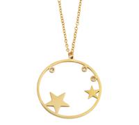 Kette ohne Anhänger ADELIA´S "Damen Halskette mit Anhänger - Stern aus Edelstahl", gold, Halsketten, Damen, 43cm, Edelstahl, Eine schöne Geschenkidee für jeden Anlass (82696412-0) gold