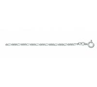 Kette ohne Anhänger ADELIA´S "Figarokette Halskette 925 Silber - Silberkette" Gr. 40, silber, Halsketten, Damen, 40, Silber 925 (Sterlingsilber), Silberkette (74478722-40) silber