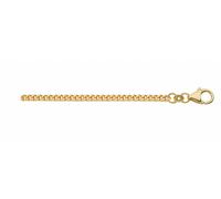 Kette ohne Anhänger ADELIA´S "Flachpanzerkette Halskette 925 Silber vergoldet - Goldkette" Gr. 38, gold, Halsketten, Damen, 38, Silber 925 (Sterlingsilber), Goldkette (85202145-38) gold
