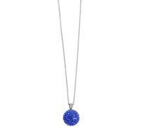 Kette ohne Anhänger ADELIA´S "Halskette - Ankerkette aus Edelstahl mit Zirkonia 43 cm", blau (silber), Halsketten, Damen, 43cm, Edelstahl, Perfekt als Geschenk für besondere Menschen (43921746-0) silb