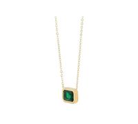 Kette ohne Anhänger ADELIA´S "Halskette aus Edelstahl 43 cm", grün (gold), Halsketten, Damen, 43cm, Edelstahl, Ideal als Geschenk - dezent und elegant (53228149-0) gold
