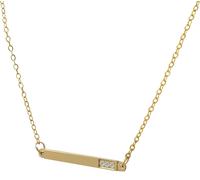 Kette ohne Anhänger ADELIA´S "Halskette aus Edelstahl mit Strass Steinchen 43 cm", gold, Halsketten, Damen, 43cm, Edelstahl, Ein Geschenk, das Freude macht (36669907-0) gold