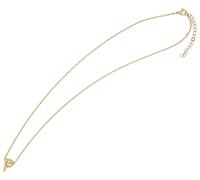 Kette ohne Anhänger ADELIA´S "Halskette - Buchstabe N aus Edelstahl 45+5", gold, Halsketten, Damen, 50cm, Edelstahl, Geschenkidee: zeitlos und vielseitig (84421566-0) gold