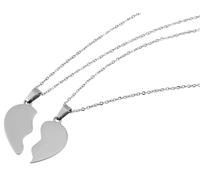 Kette ohne Anhänger ADELIA´S "Halskette - Herz aus Edelstahl 43 cm", silber, Halsketten, Damen, 43cm, Edelstahl, Schöne Geschenkidee zum Weihnachten (47740818-0) silber