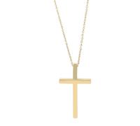 Kette ohne Anhänger ADELIA´S "Halskette mit Anhänger - Kreuz aus Edelstahl", gold, Halsketten, Damen, 43cm, Edelstahl, Eine schöne Geschenkidee für jeden Anlass (77123762-0) gold