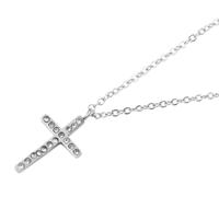Kette ohne Anhänger ADELIA´S "Halskette mit Anhänger - Kreuz aus Edelstahl", silber, Halsketten, Damen, 43cm, Edelstahl, Schöne Geschenkidee zum Weihnachten (98130801-0) silber