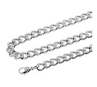Kette ohne Anhänger ADELIA´S "Halskette - Panzerkette aus Edelstahl 43 cm", silber, Halsketten, Damen, 43cm, Edelstahl, Zum Verschenken an Menschen, die Ihnen am Herzen liegen (74336909-0) silber
