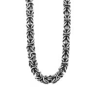 Kette ohne Anhänger ADELIA´S "Herren Edelstahl Königskette Halskette" Gr. 50, silber (silberfarben, geschwärzt), Halsketten, Herren, 50, Edelstahl (26945518-50) silberfarben, geschwärzt