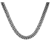 Kette ohne Anhänger ADELIA´S "Herren Edelstahl Panzerkette Halskette" Gr. 50, silber, Halsketten, Herren, 50, Edelstahl (90555700-50) silber