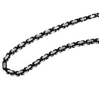 Kette ohne Anhänger ADELIA´S "Herren Halskette - Königskette aus Edelstahl 80 cm", schwarz, Halsketten, Herren, 80cm, Edelstahl, Perfekt als Geschenk zum Weihnachten (64778410-0) schwarz