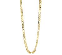 Kette ohne Anhänger ADELIA´S "Unisex Edelstahl Figarokette Halskette" Gr. 43, gold, Halsketten, Damen, 43, Edelstahl (15082529-43) gold
