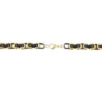 Kette ohne Anhänger ADELIA´S "Unisex Halskette - Königskette aus Edelstahl 60 cm", schwarz, Halsketten, Damen, 60cm, Edelstahl, Zum Verschenken an Menschen, die Ihnen am Herzen liegen (12336634-0) sch