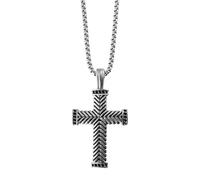 Kette ohne Anhänger ADELIA´S "Unisex Halskette mit Anhänger - Kreuz aus Edelstahl", silber, Halsketten, Damen, 61cm, Edelstahl, Ein kleines Geschenk mit großer Wirkung (98343538-0) silber