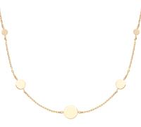 JEWELS BY LEONARDO Halskette Ciao Milla, kurze Kette aus goldfarbenem Edelstahl, Plättchen in verschiednen Größen, 42-47 cm Länge, Schmuck Geschenk, 024456