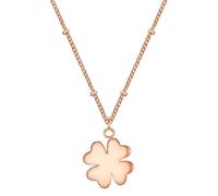 Kette ohne Anhänger EASTSIDE "ES380", rosa (roségold), Halsketten, Damen, 40,0cm Basiskette + 5,0cm Verlängerung, Edelstahl, mit Kleeblatt-Anhänger (72037364-0) roségold