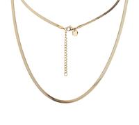 Kette ohne Anhänger FIRETTI "Schmuck Geschenk Edelstahl Halsschmuck Halskette Heringbonekette", gelbgoldfarben, Halsketten, Damen, Edelstahl, L: 55 B: 3mm, B:3mm (87252711-0) gelbgoldfarben
