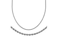 Kette ohne Anhänger FIRETTI "Schmuck Geschenk Silber 925 Halsschmuck Halskette Kordelkette" Gr. 45, silber (silberfarben), Halsketten, Damen, 45, Silber 925 (Sterlingsilber), B: 1,9mm, Made in Germany