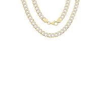 Kette ohne Anhänger FIRETTI "Schmuck Geschenk Silber 925 Halsschmuck Halskette Panzerkette" Gr. 45, silber (gelbgoldfarben, silberfarben), Halsketten, Herren, 45, Silber 925 (Sterlingsilber), B: 8mm,