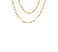 Kette ohne Anhänger FIRETTI "Schmuck Geschenk Silber 925 Halsschmuck Halskette Panzerkette" Gr. 60, gold (gelbgoldfarben), Halsketten, Damen, 60, Silber 925 (Sterlingsilber), B: 4,8mm, B:4,8mm (994510