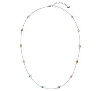 Kette ohne Anhänger JOBO "Halskette Silberkette 45 cm", silber 925, Halsketten, Damen, Silber 925 (Sterlingsilber), L: 45, 925 Silber mit 12 bunten Zirkonia (13854126-0) silber 925