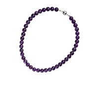 Kette ohne Anhänger JOBO, lila, Halsketten, Damen, Metall, L: 44, mit Amethyst 44 cm (18454719-0) lila