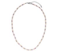 Kette ohne Anhänger JOBO "Perlenkette mehrfarbig", mehrfarbig, Halsketten, Damen, Messing, L: 50, Muschelkern Perlen 4 mm 50 cm (68901729-0) mehrfarbig