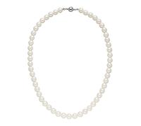 Kette ohne Anhänger JOBO "Perlenkette", weiß, Halsketten, Damen, Messing, L: 45, weiß 8 mm 45 cm (10818812-0) weiß