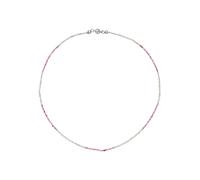 Kette ohne Anhänger JOBO, rosa, Halsketten, Damen, Metall, L: 45, mit Labradorit Turmalin Hämatin 45 cm (71815439-0) rosa