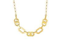 Kette ohne Anhänger JOOP "2035033", gold (gelbgoldfarben), Halsketten, Damen, Edelstahl, L: 45 B: 13mm, B:13mm (57477518-0) gelbgoldfarben