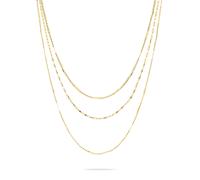 Kette ohne Anhänger LIEBESKIND BERLIN "Schmuck Edelstahl Sparkling With Layers", gold (gelbgoldfarben), Halsketten, Damen, Edelstahl, L: 58 B: 1mm, B:1mm (22081147-0) gelbgoldfarben