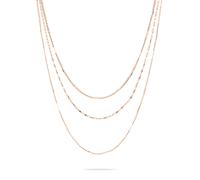 Kette ohne Anhänger LIEBESKIND BERLIN "Schmuck Edelstahl Sparkling With Layers", rosa (roségoldfarben), Halsketten, Damen, Edelstahl, L: 58 B: 1mm, B:1mm (72286301-0) roségoldfarben