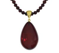 Gliederkette OSTSEE-SCHMUCK "Ostsee-Schmuck Kette mit Anhänger Danielle", braun, Halsketten, Damen, 60cm, Bernstein, L: 50, Gliederkette (44614911-0) braun